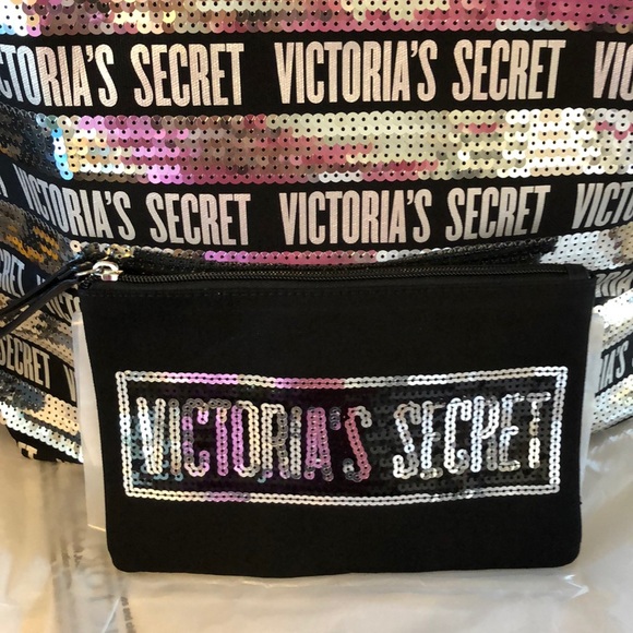 NWT! Victoria’s Secret sequin tote with bonus bag! - Picture 5 of 8